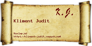 Kliment Judit névjegykártya